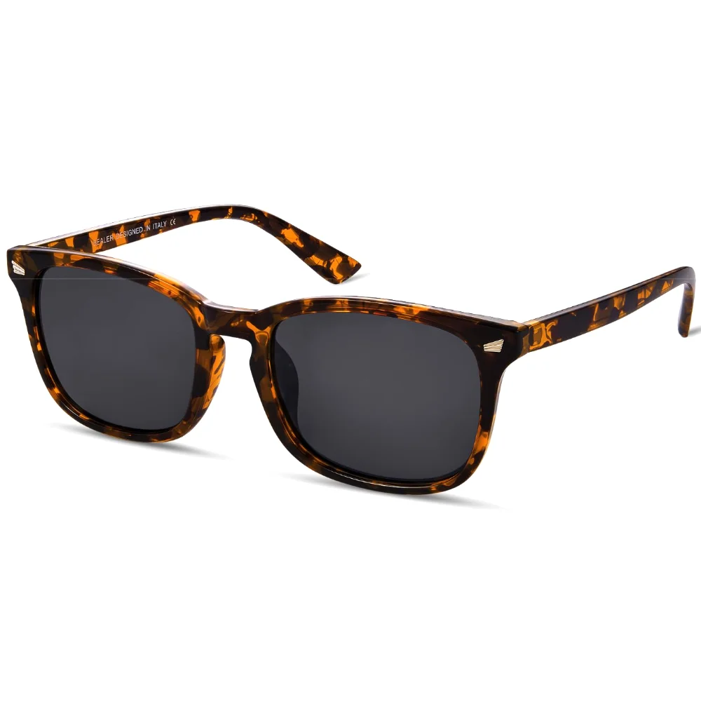 BEALER Retro Rectangle C5, Orange Tortoise / Grey