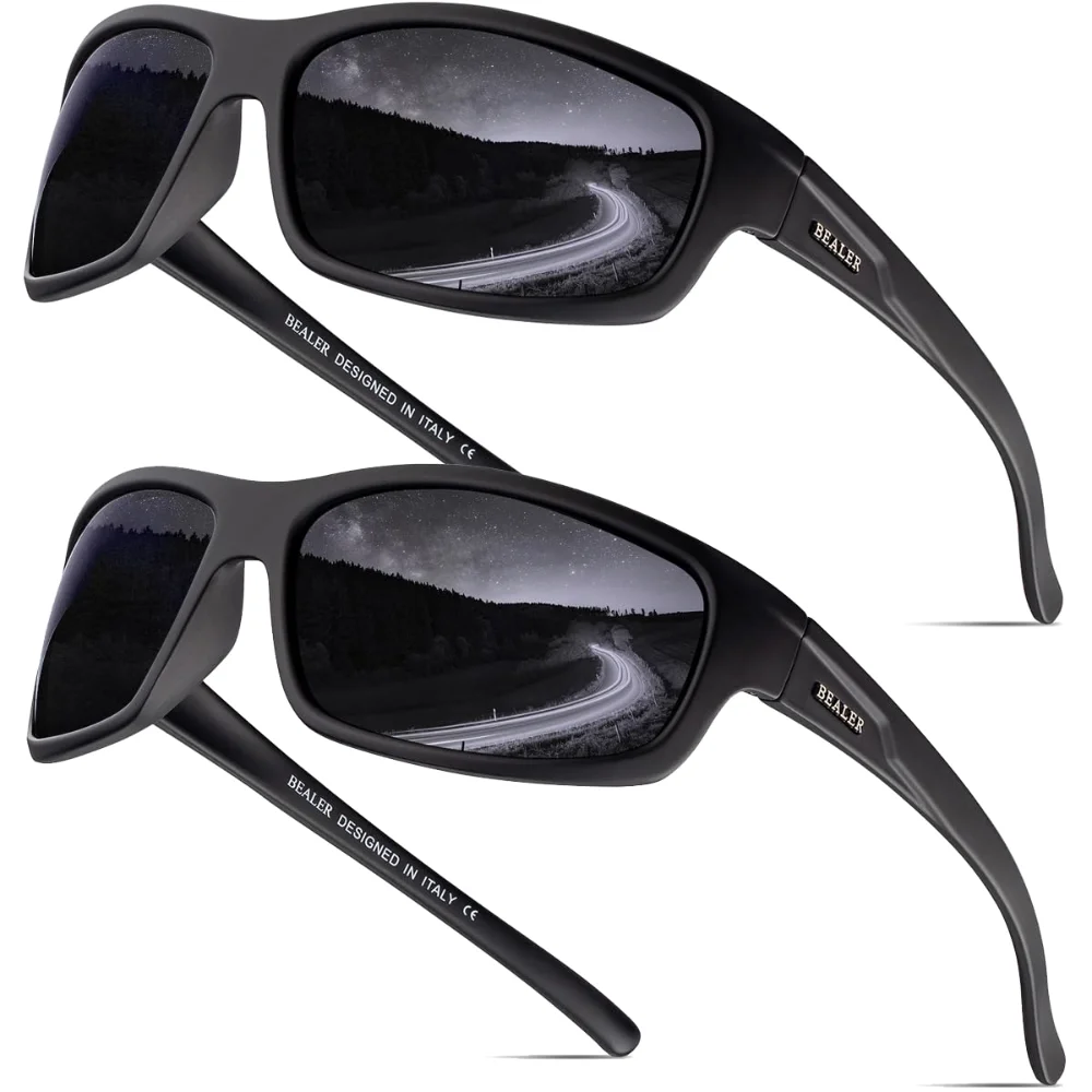 BEALER Sport Wrap BL6608 Two-Pack Z01, Matte Black / Grey, twice