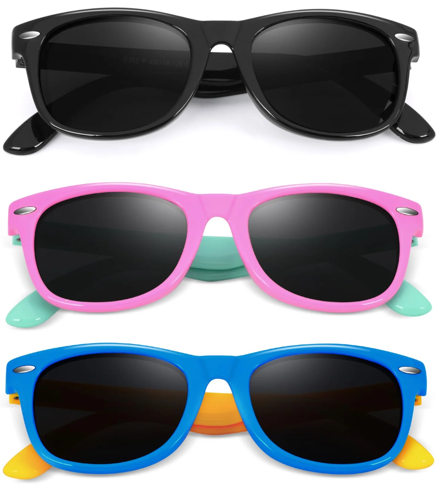 The children's BL8002 in the M1 set: glossy black, pink and blue
