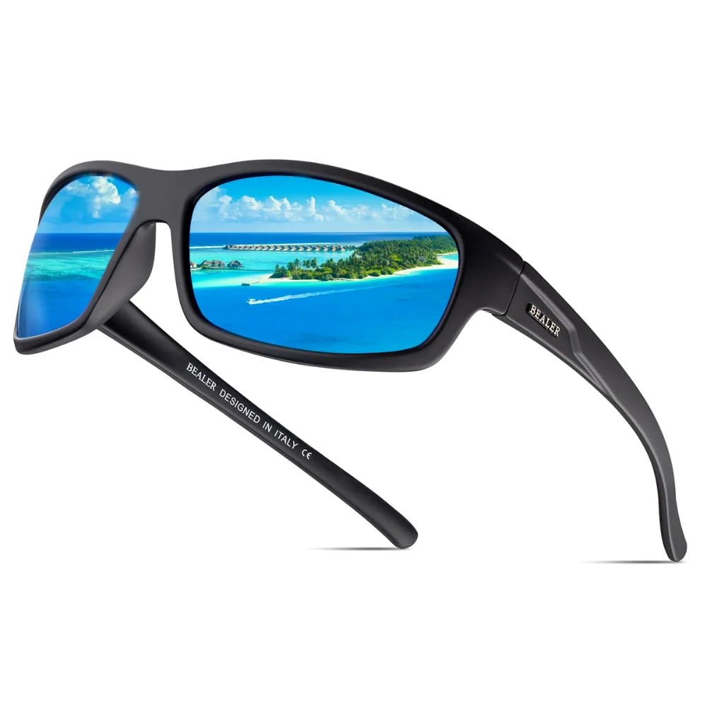 BEALER Sport Wrap BL6608, Matte Black / Blue